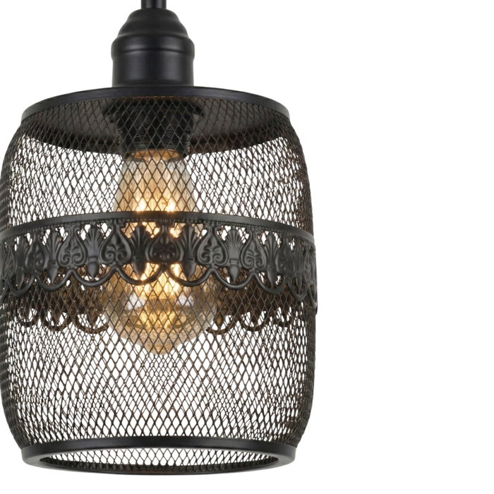 Opviq Berk - 16400 - 4 - A Lámpara de araña negra con altura ajustable